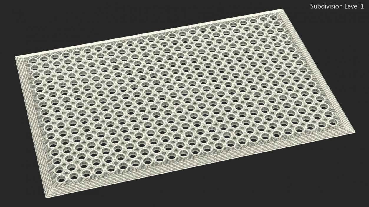 3D Rubber Door Mat Black