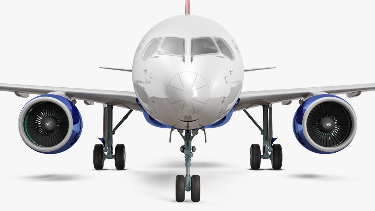 Airbus A220 100 Delta Detailed Interior 3D model