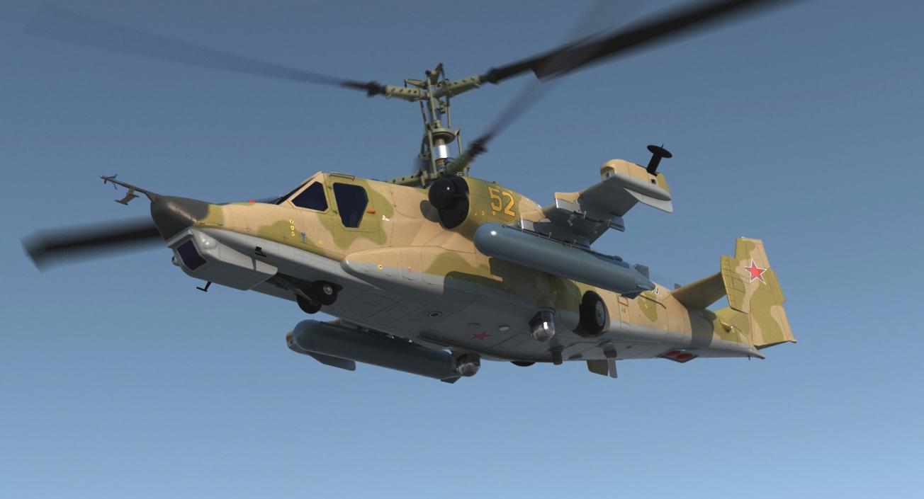 3D Attack Helicopter Kamov KA-50 Black Shark