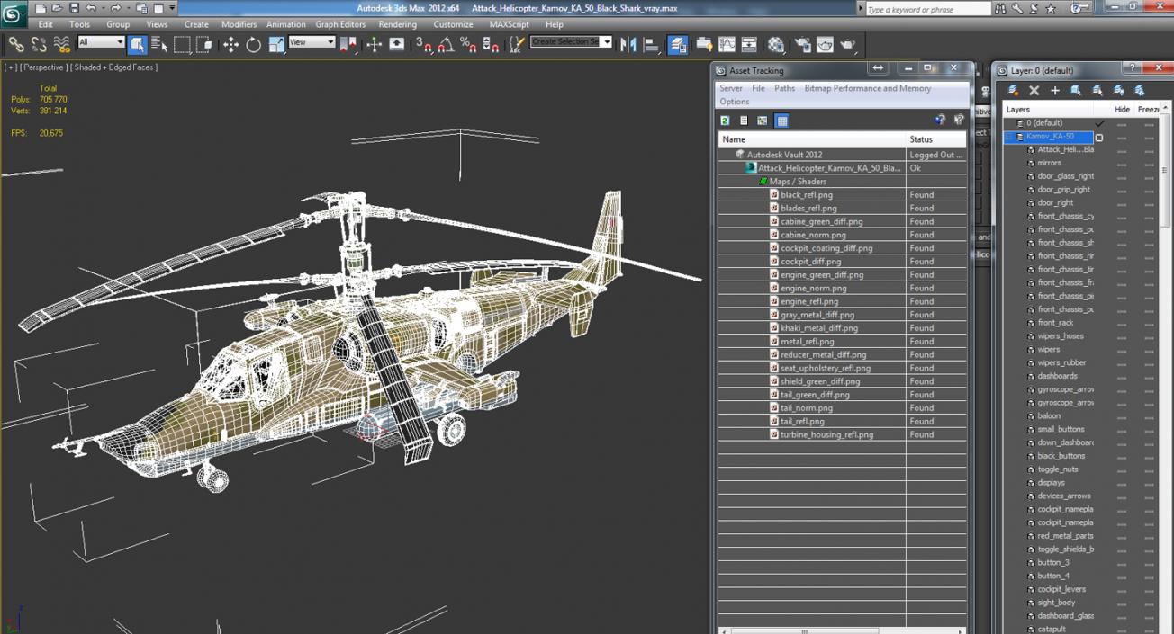 3D Attack Helicopter Kamov KA-50 Black Shark