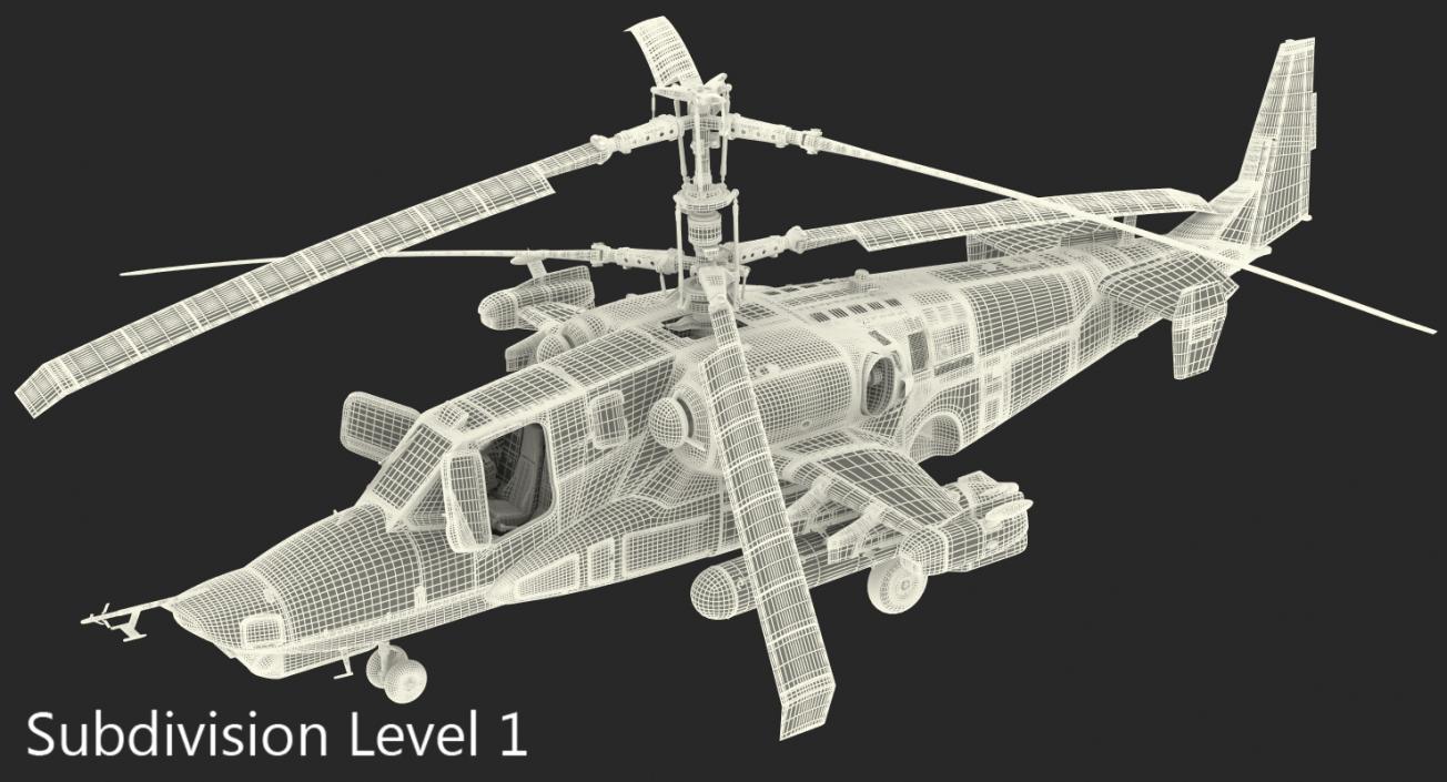 3D Attack Helicopter Kamov KA-50 Black Shark