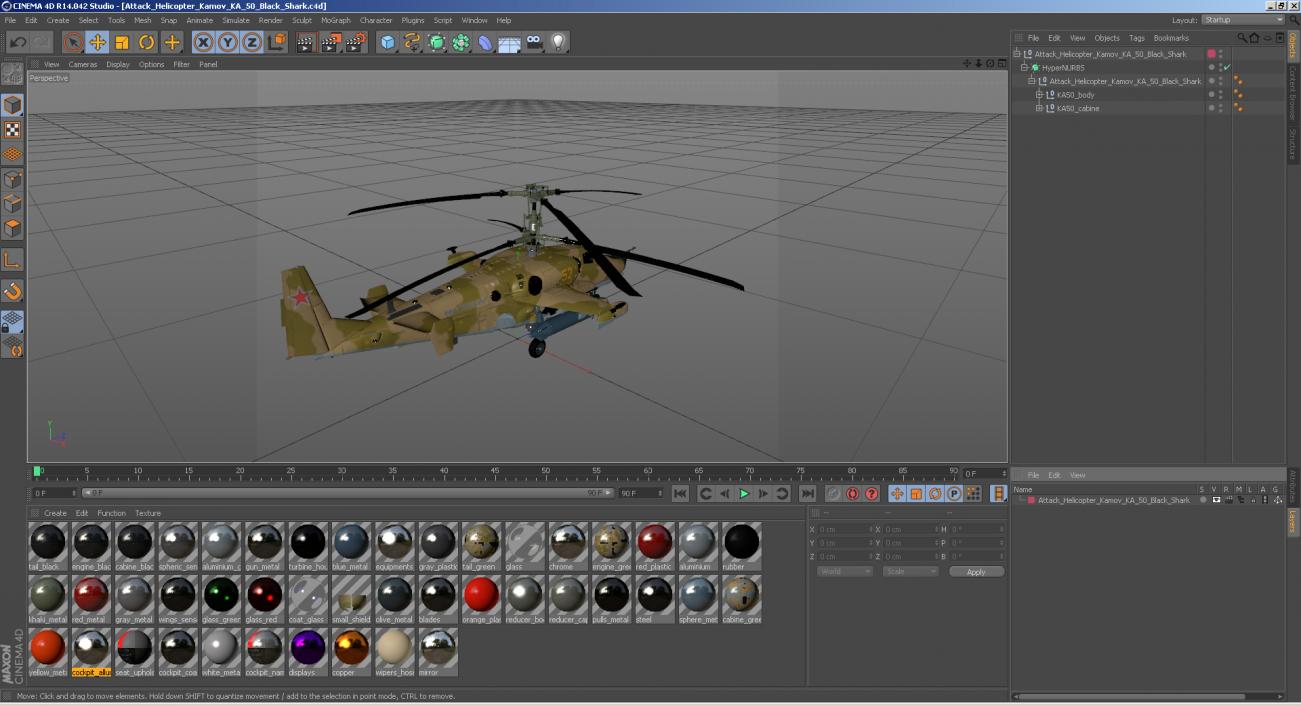 3D Attack Helicopter Kamov KA-50 Black Shark