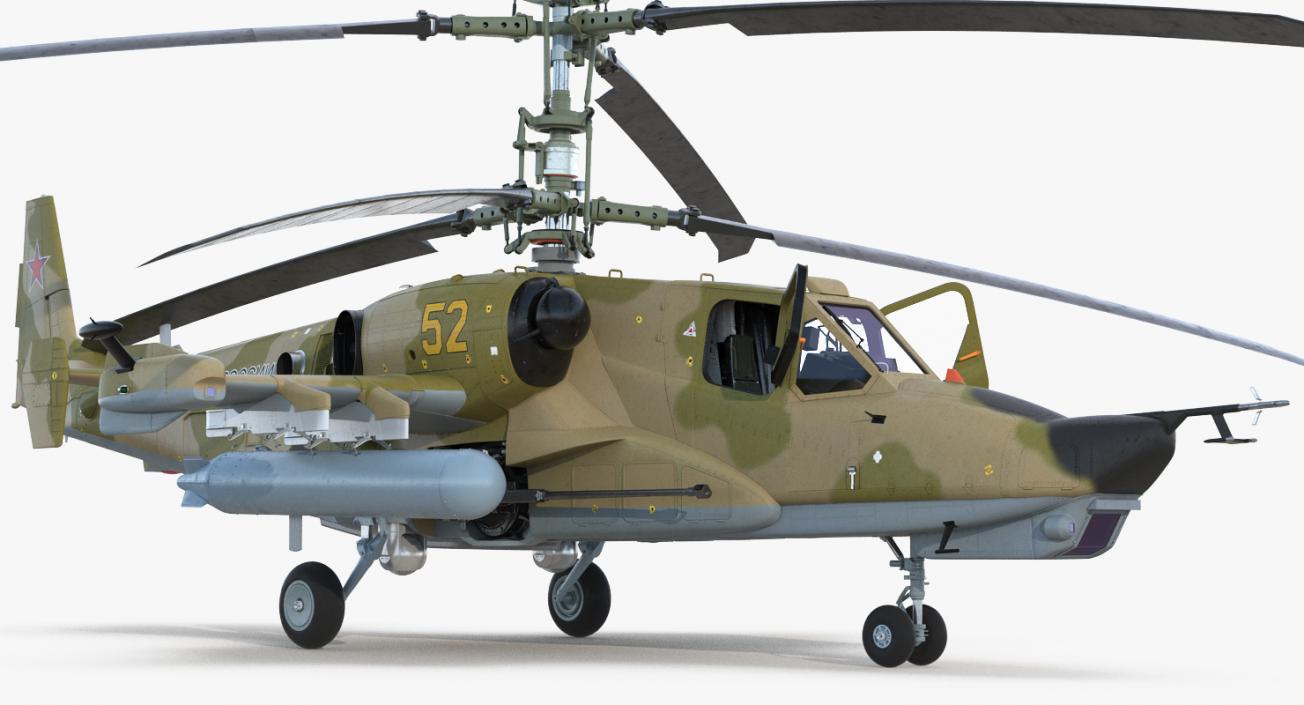 3D Attack Helicopter Kamov KA-50 Black Shark