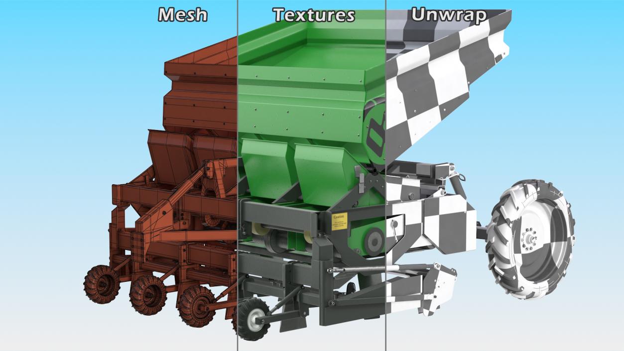 Miedema Structural 4000 Potato Planter Green 3D model