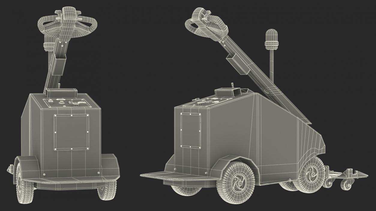 Electric Trolley Mover Blue 3D