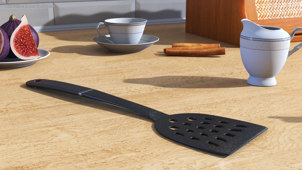 Nylon Black Frying Spoon 3D model