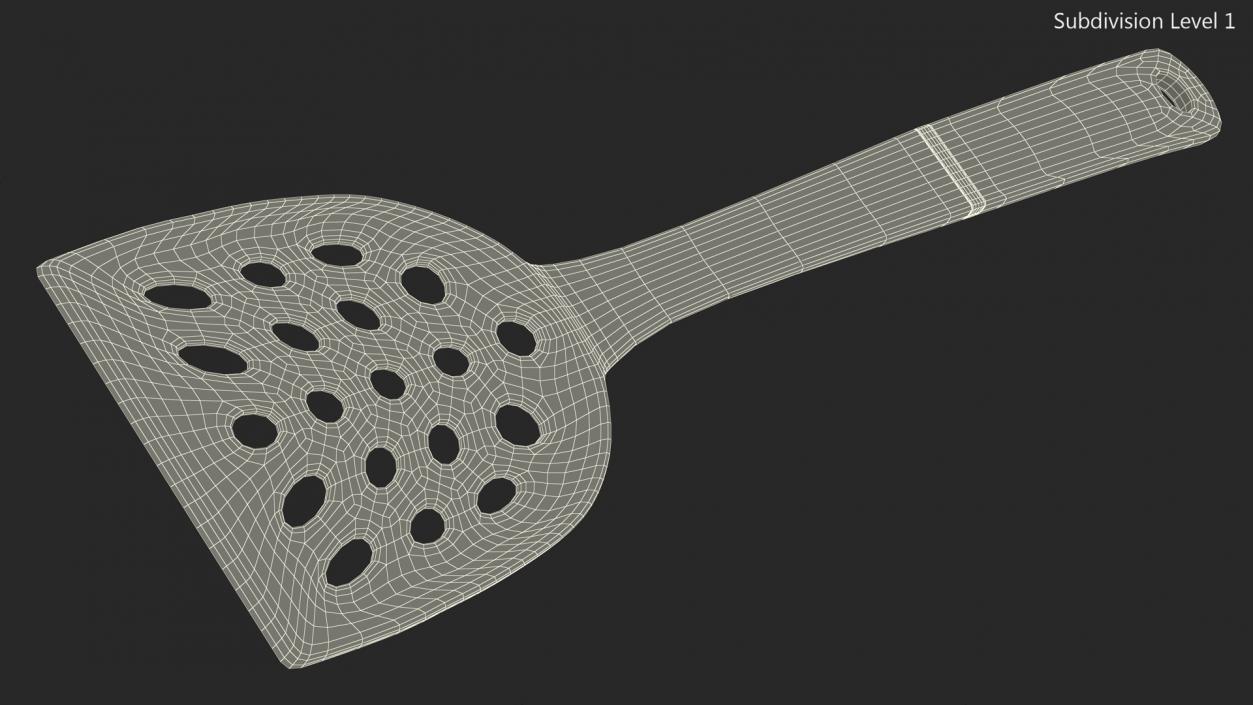 Nylon Black Frying Spoon 3D model