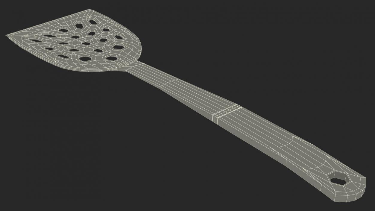 Nylon Black Frying Spoon 3D model