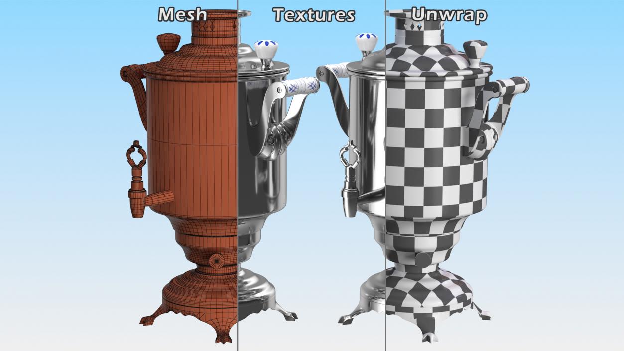 Modern Russian Samovar 3D