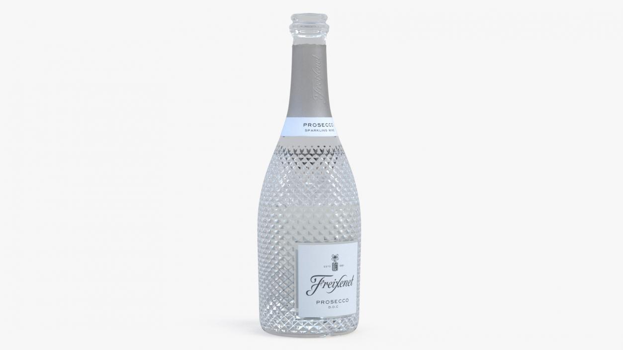 Opened Freixenet Prosecco Sparkling Wine Bottle 3D