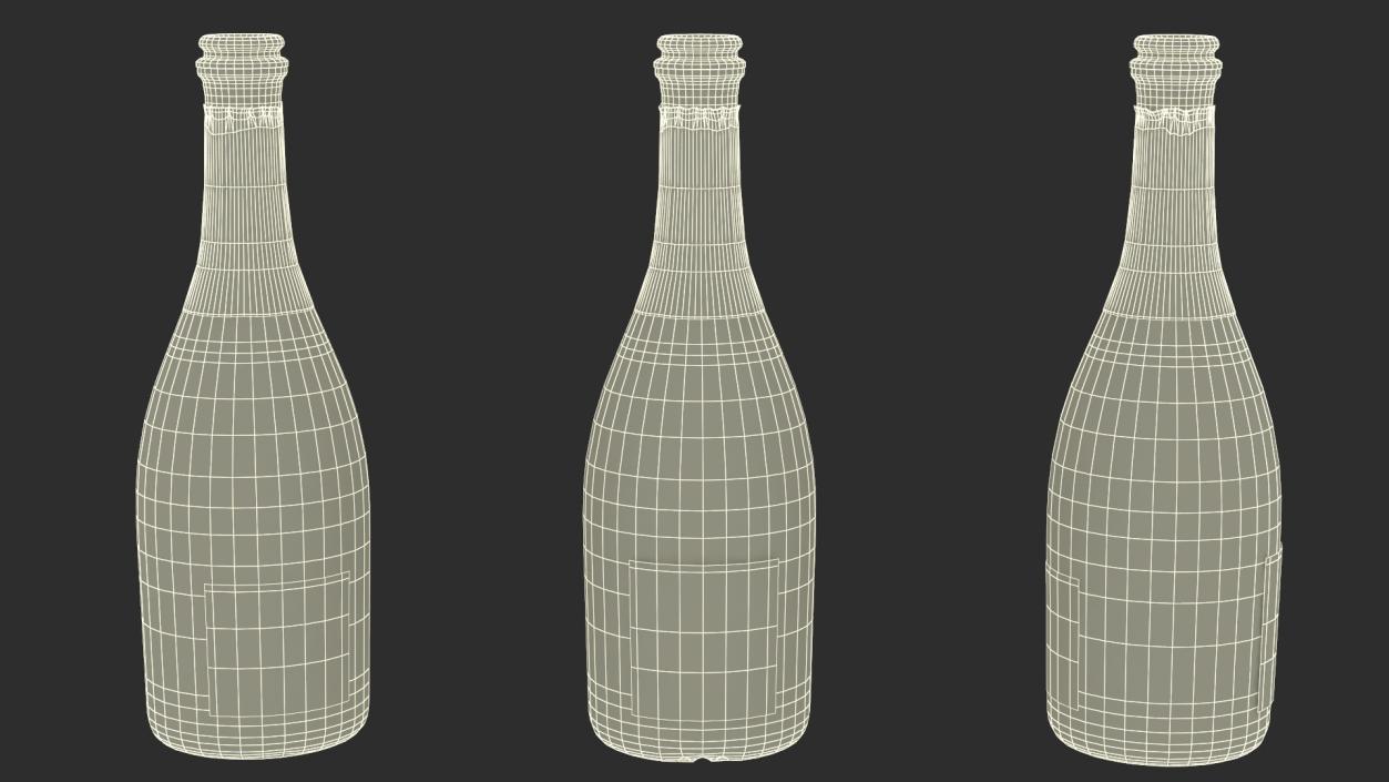 Opened Freixenet Prosecco Sparkling Wine Bottle 3D