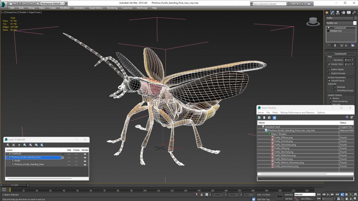 3D model Photinus Pyralis Standing Pose