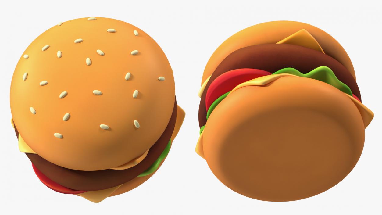 Cartoon Burger 3D model