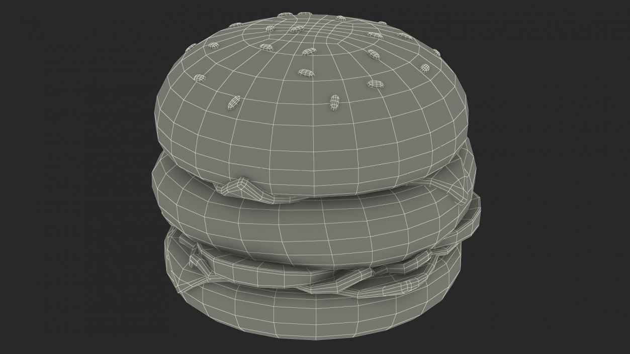 Cartoon Burger 3D model