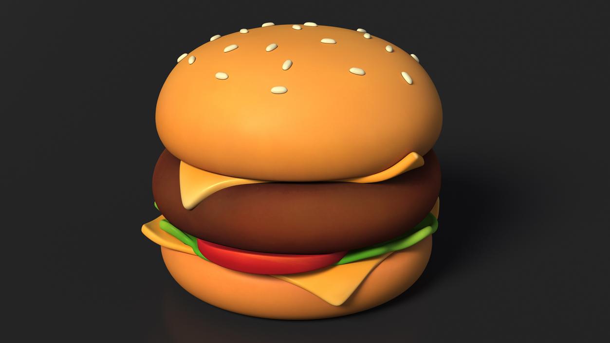 Cartoon Burger 3D model