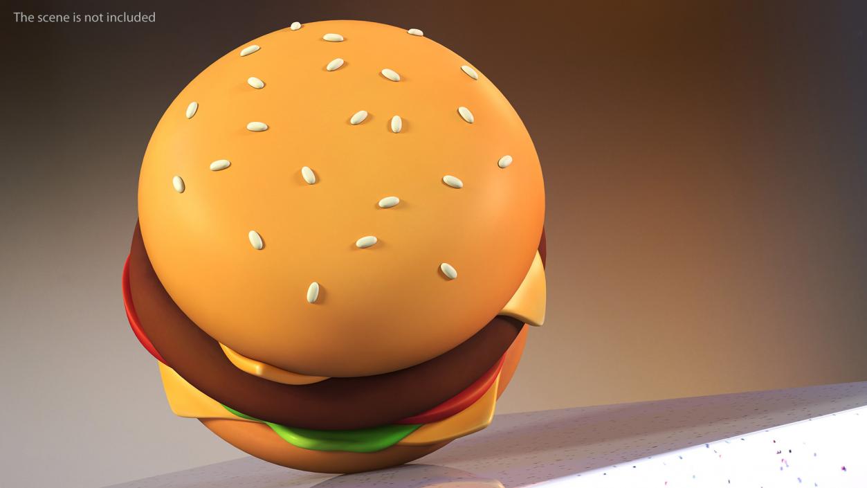 Cartoon Burger 3D model