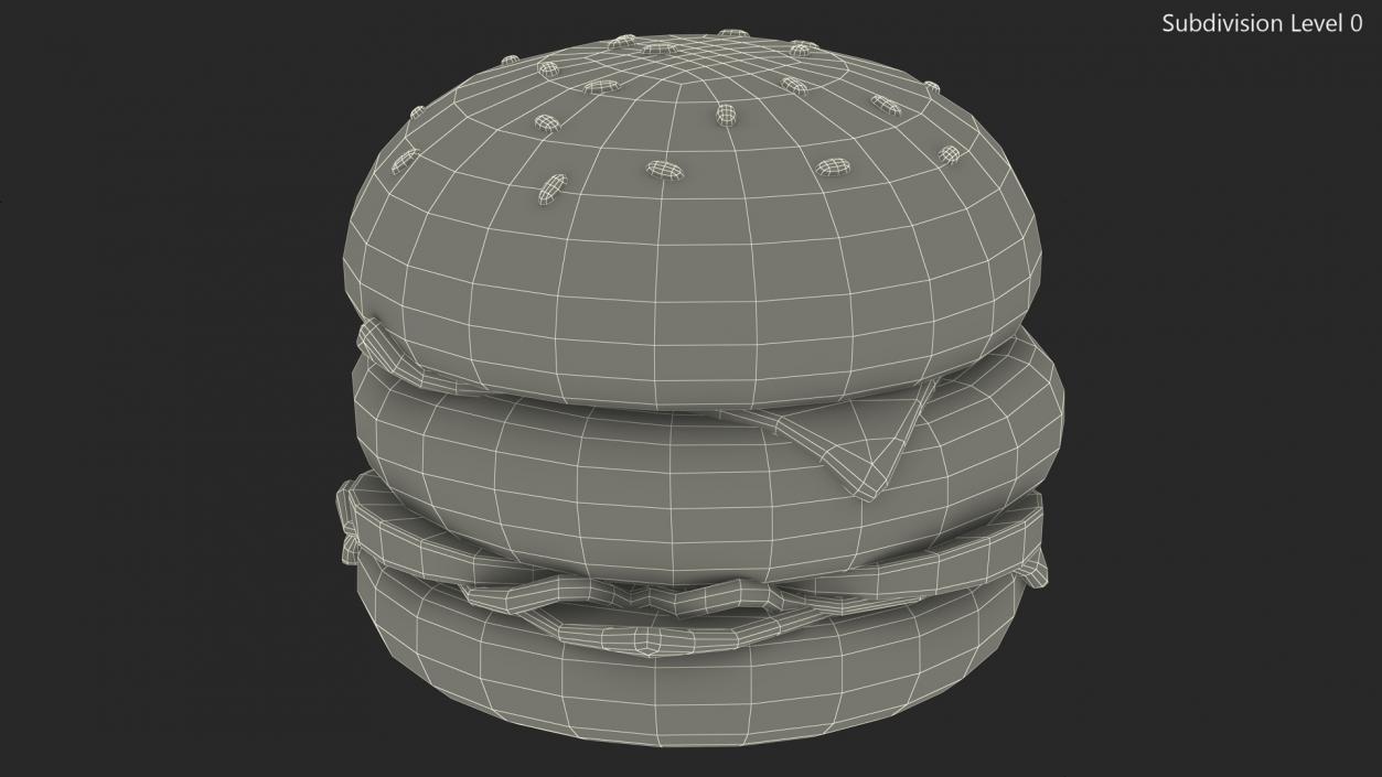 Cartoon Burger 3D model