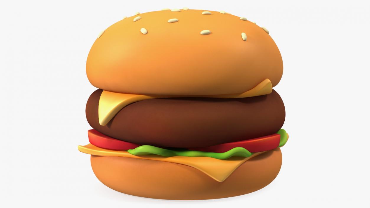 Cartoon Burger 3D model