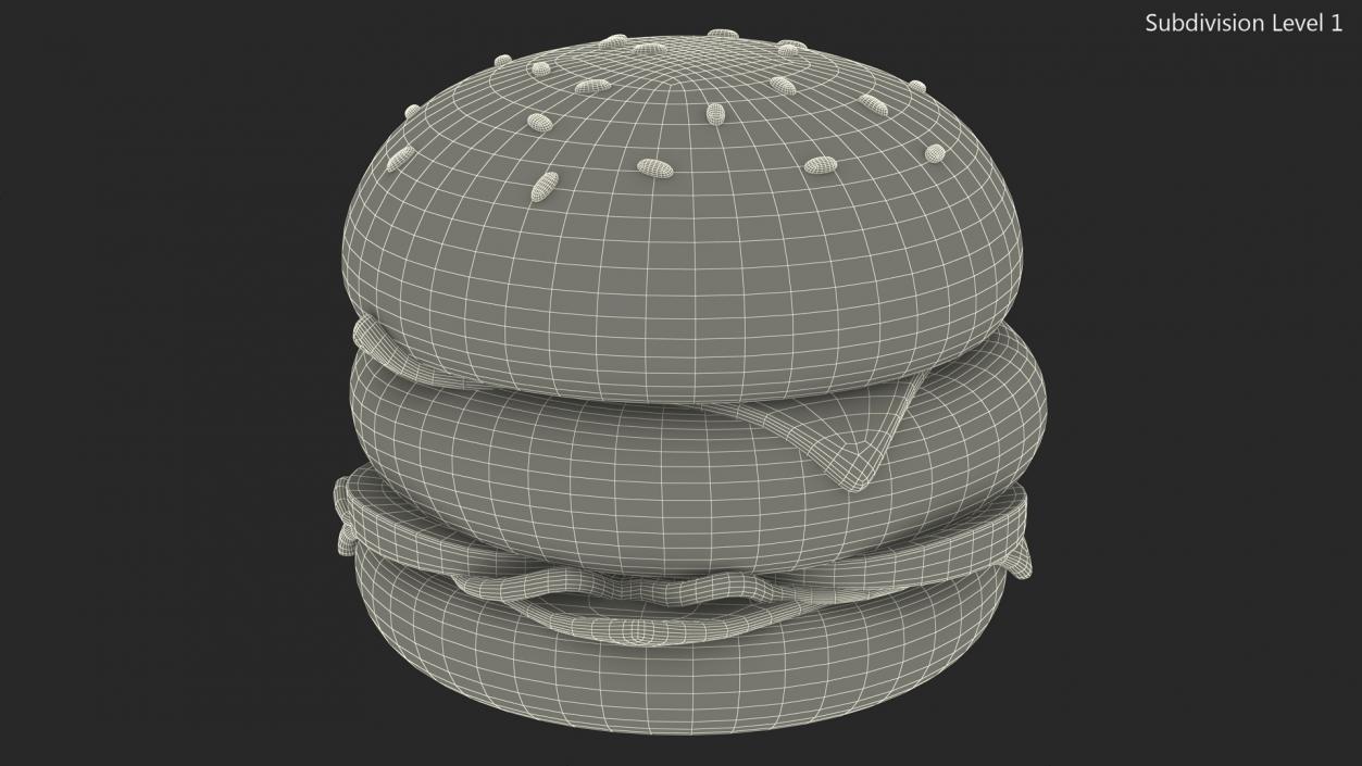 Cartoon Burger 3D model