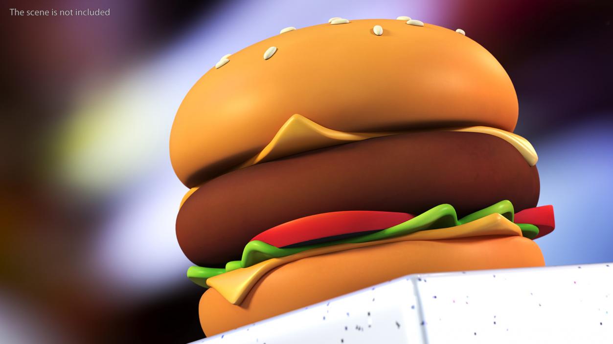 Cartoon Burger 3D model