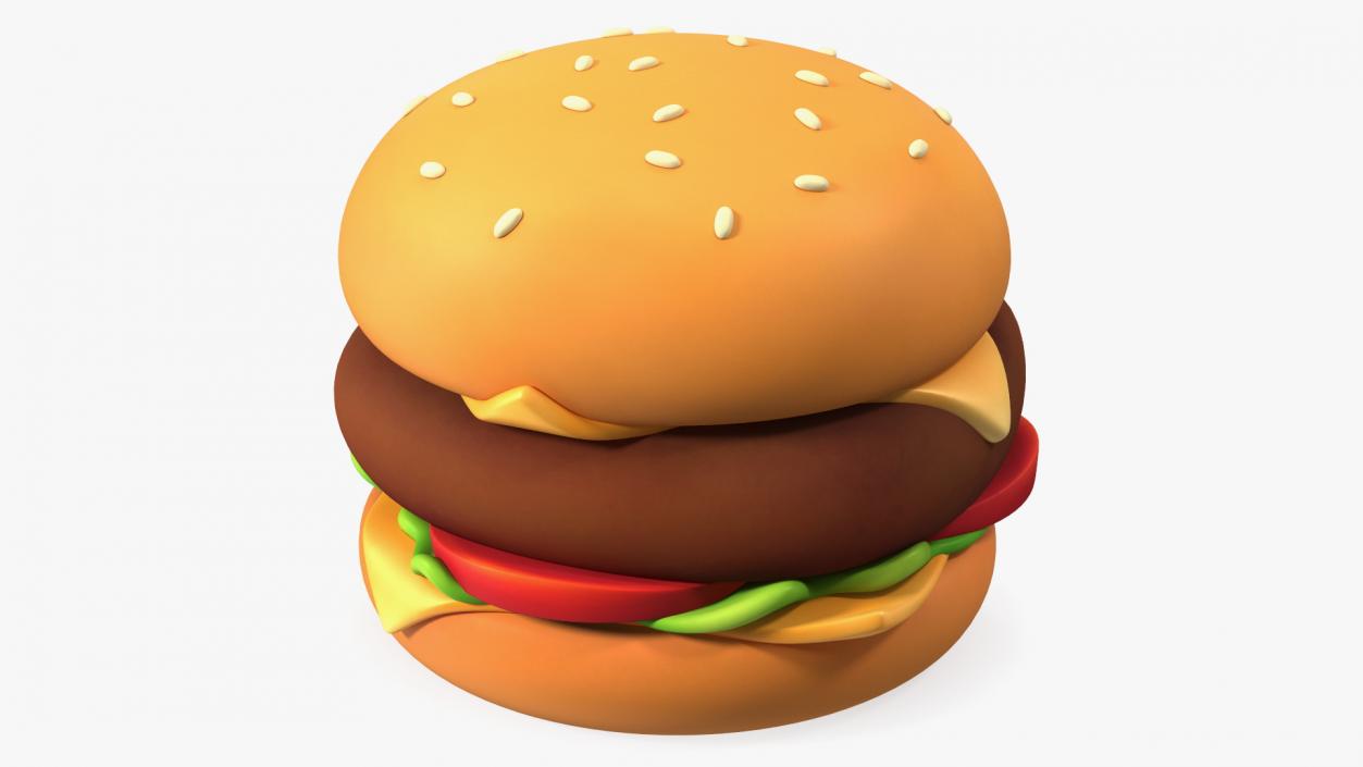 Cartoon Burger 3D model