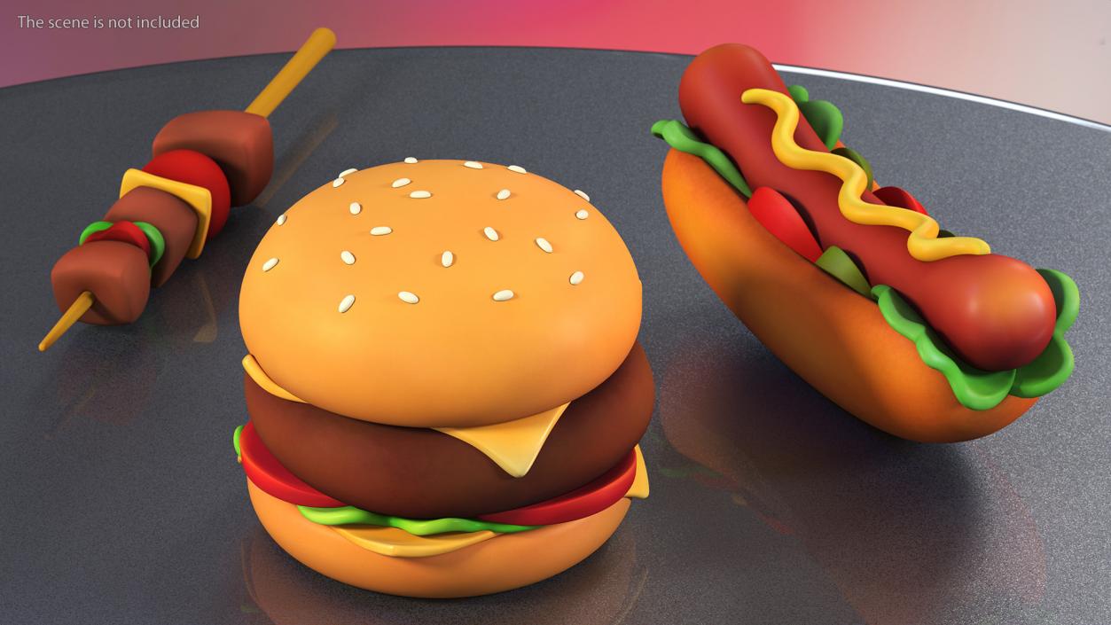 Cartoon Burger 3D model