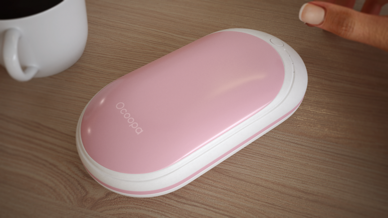 Portable Hand Warmer Ocoopa Pink 3D