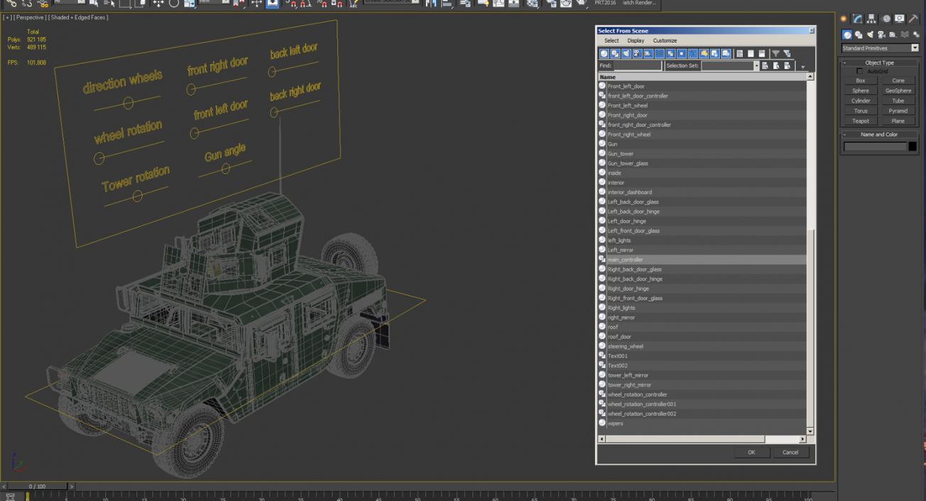 3D model Humvee M1151 Enhanced Armament Carrier Rigged