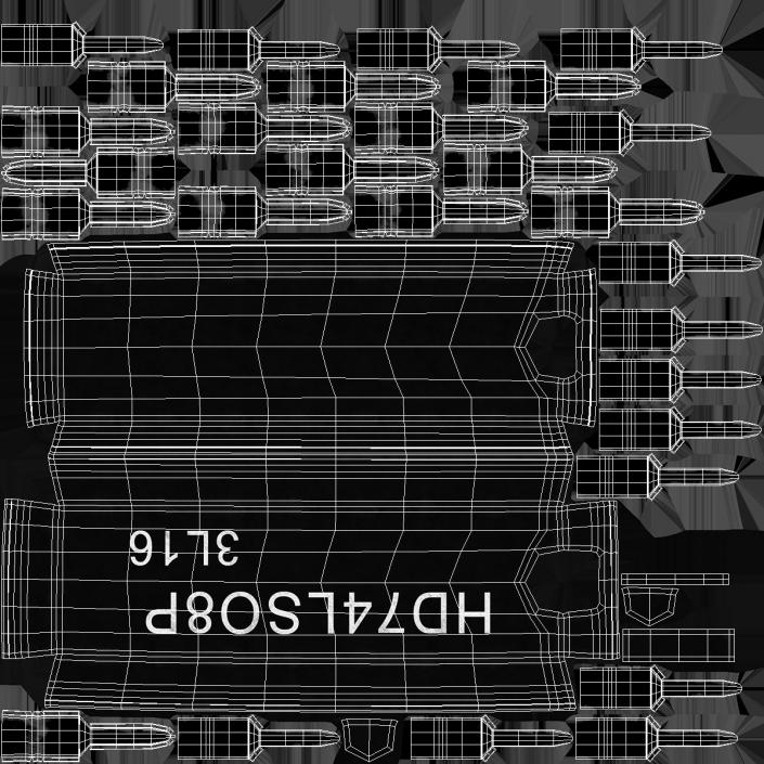 HD74LS08P Logic Gate Integrated Circuit 3D model