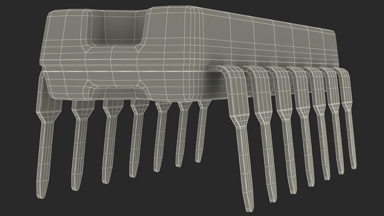 HD74LS08P Logic Gate Integrated Circuit 3D model