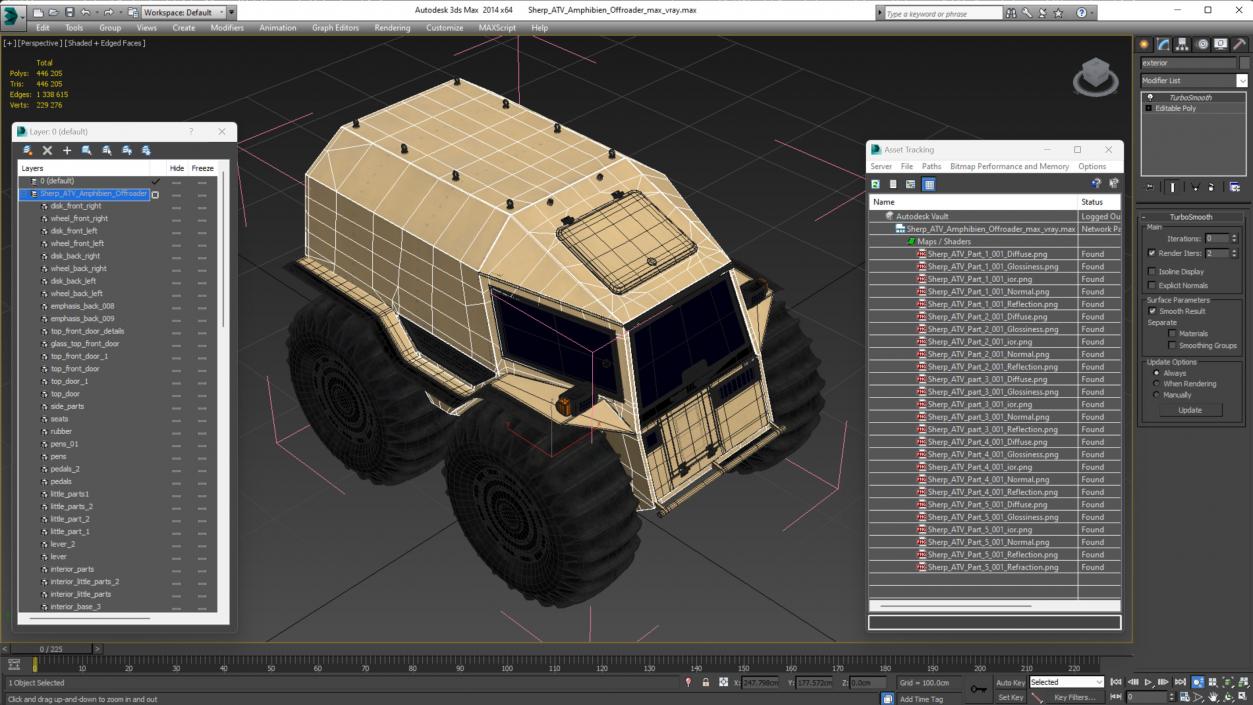 Sherp ATV Amphibien Offroader 3D model