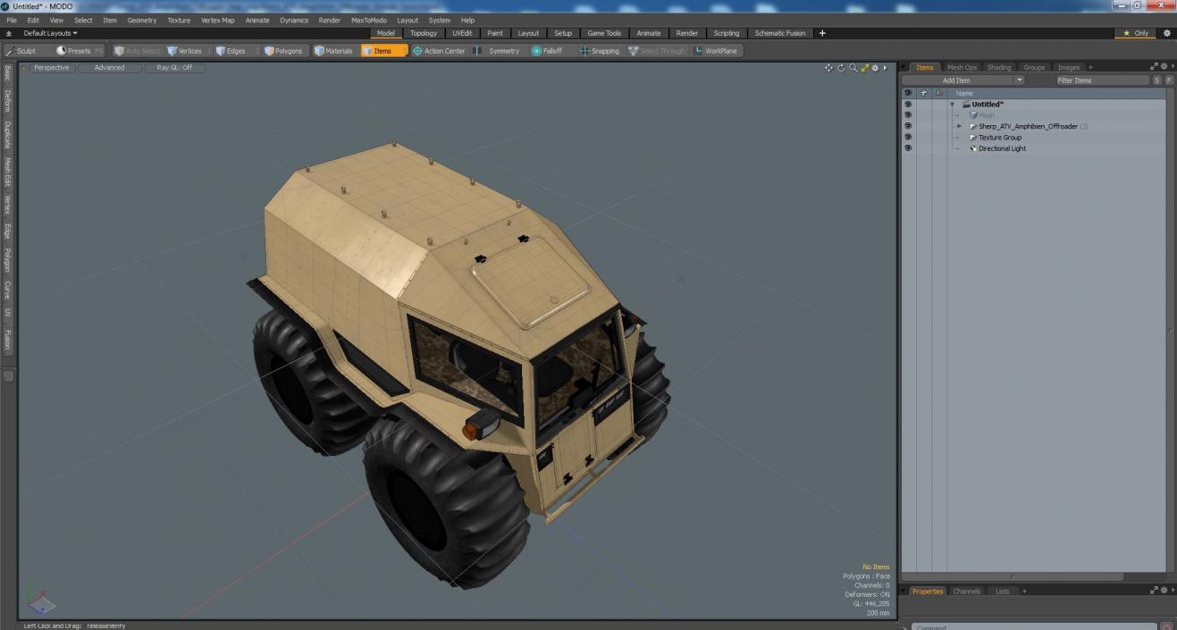 Sherp ATV Amphibien Offroader 3D model