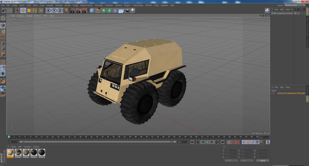 Sherp ATV Amphibien Offroader 3D model