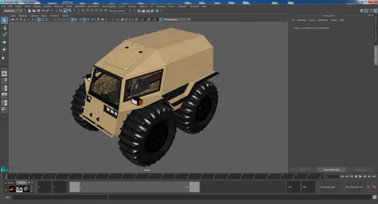 Sherp ATV Amphibien Offroader 3D model