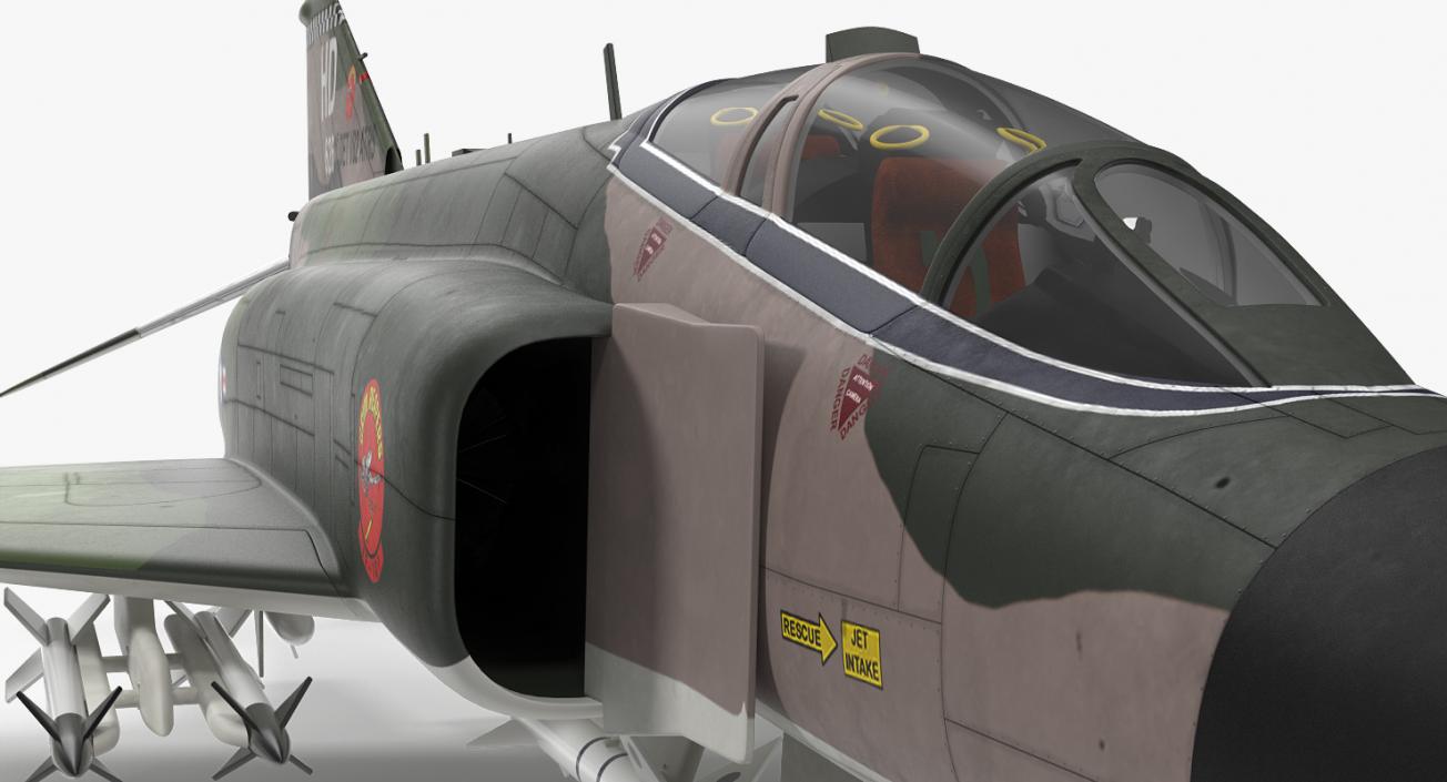 McDonnell Douglas F-4 Phantom II Rigged 3D model