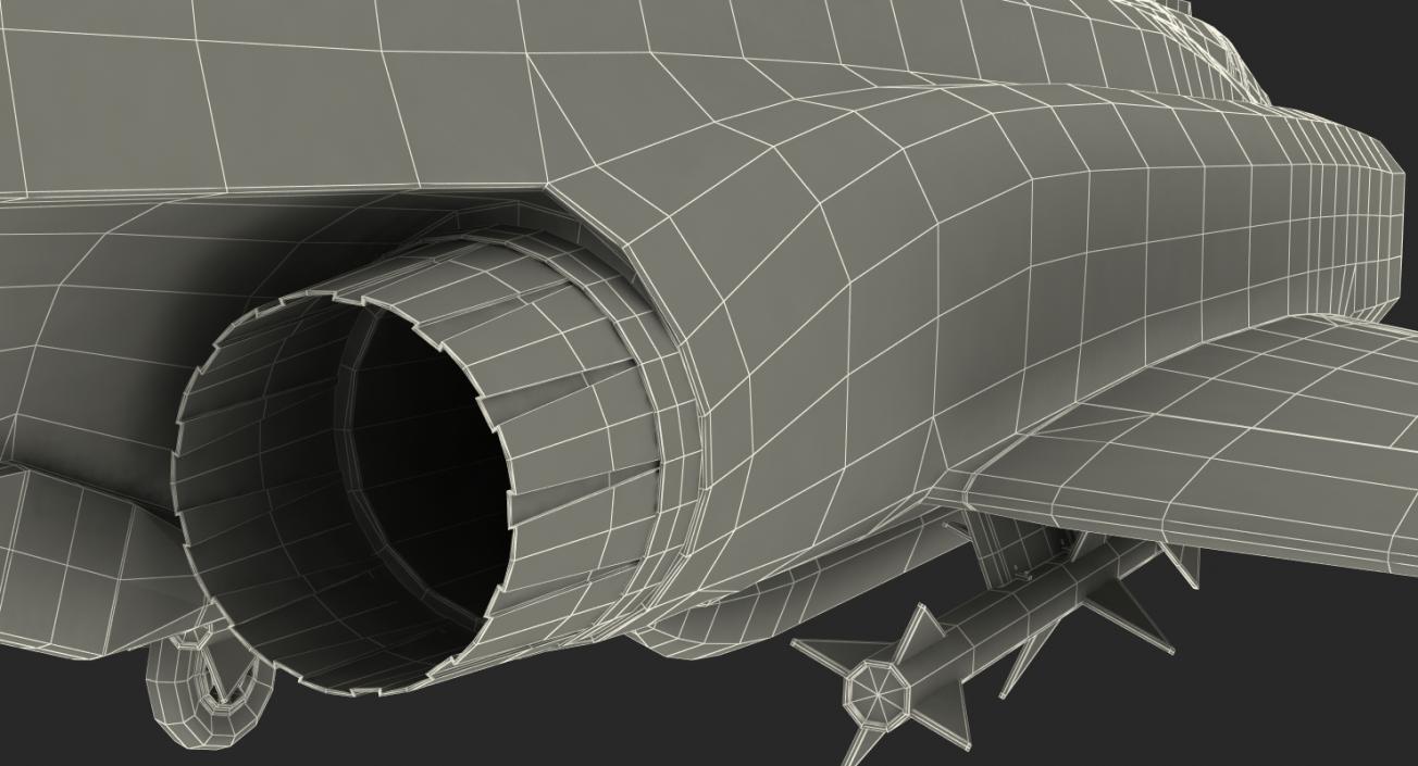 McDonnell Douglas F-4 Phantom II Rigged 3D model