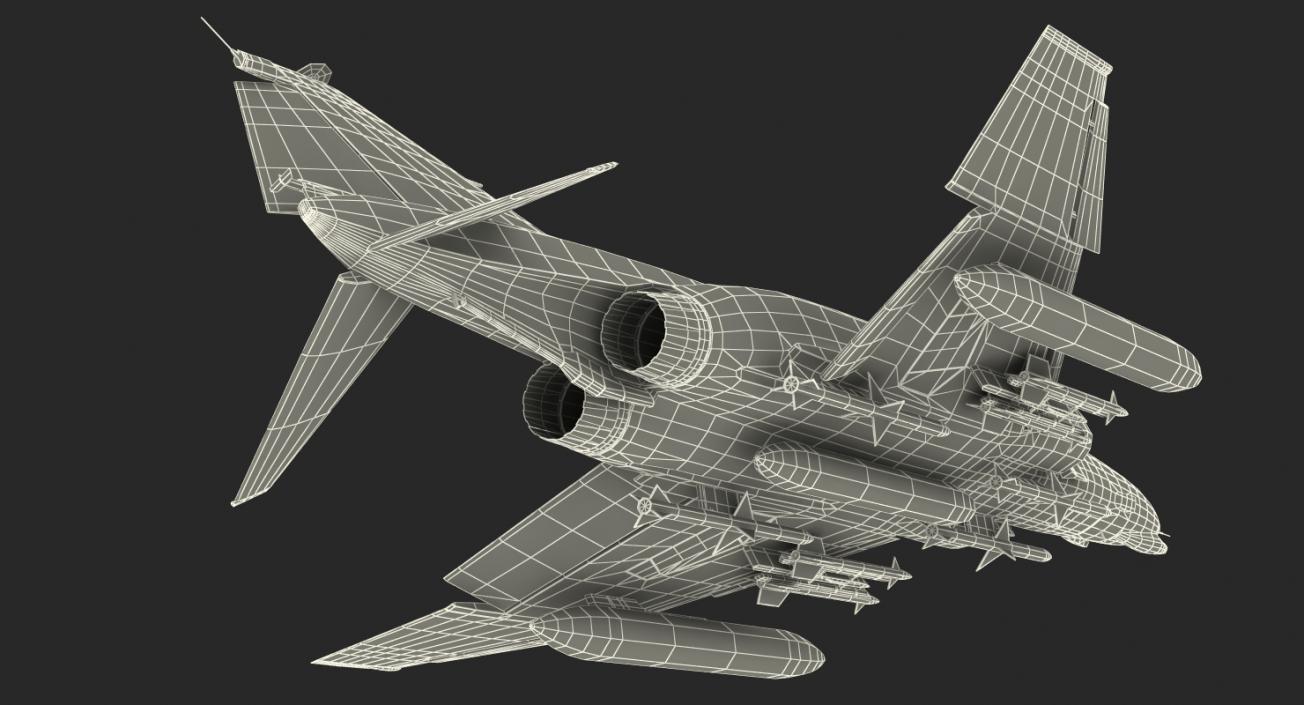 McDonnell Douglas F-4 Phantom II Rigged 3D model