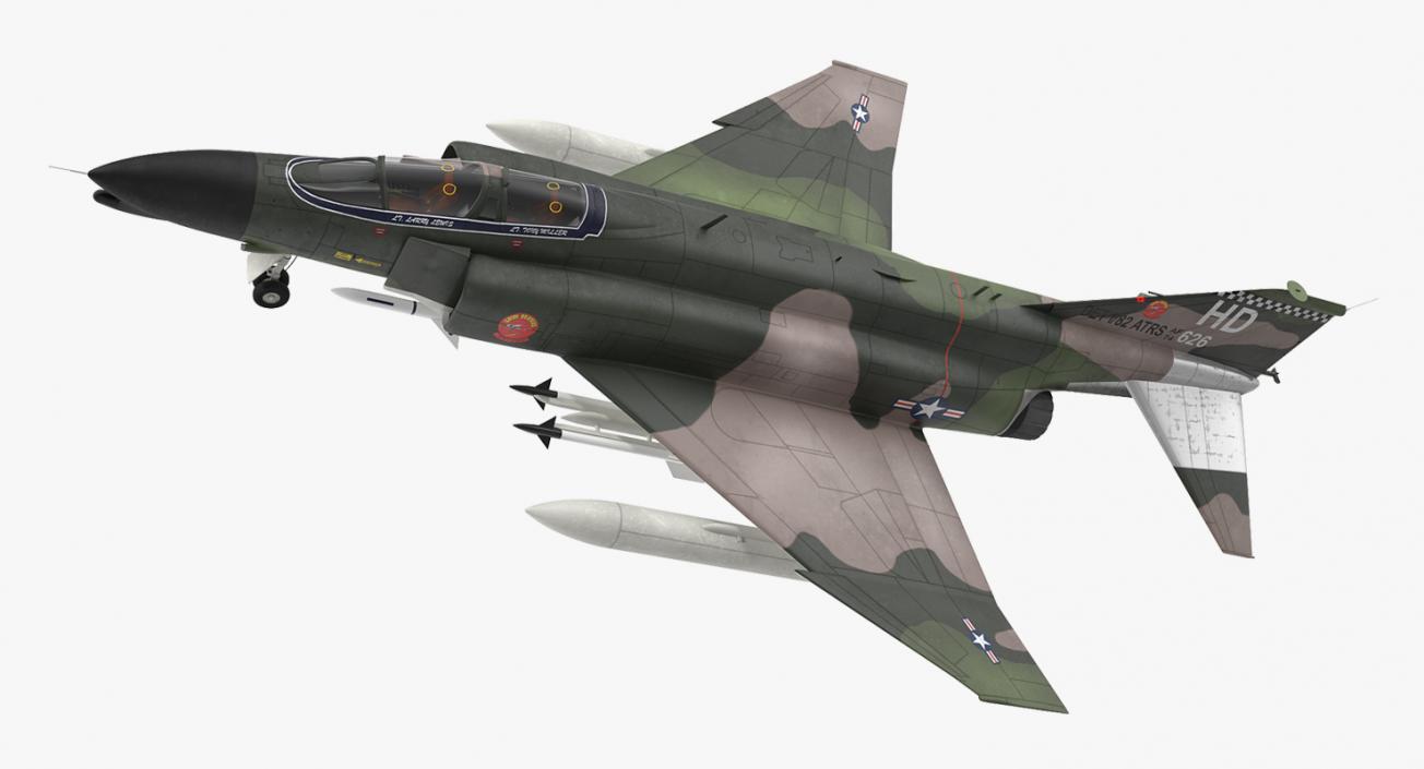 McDonnell Douglas F-4 Phantom II Rigged 3D model