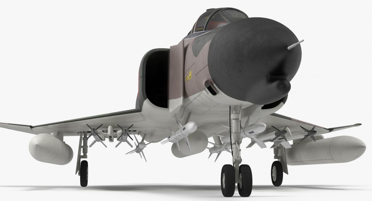 McDonnell Douglas F-4 Phantom II Rigged 3D model