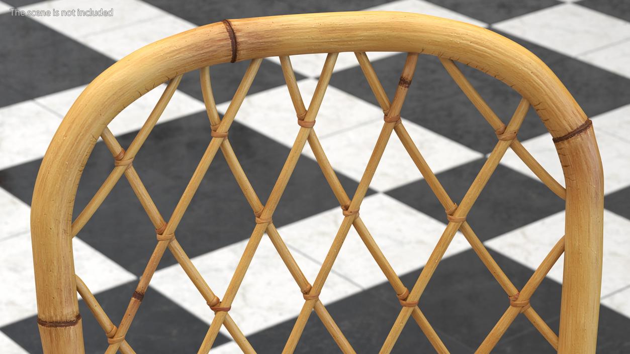 Bamboo Dining Chair 3D model