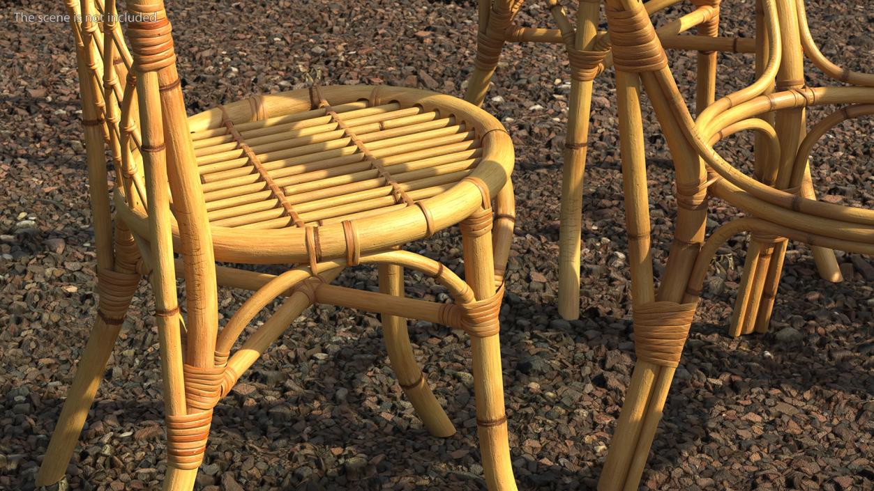 Bamboo Dining Chair 3D model