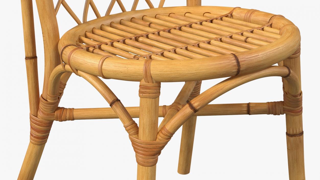 Bamboo Dining Chair 3D model