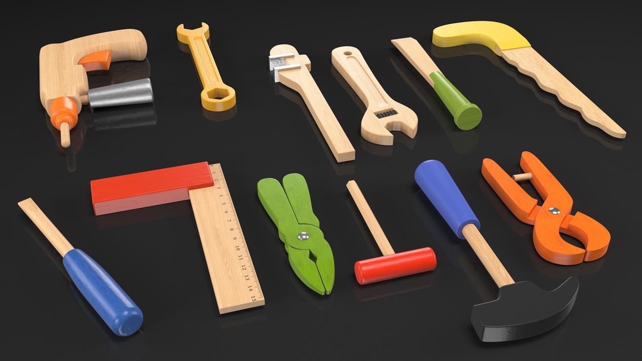 Wooden Toys Collection 6 3D model