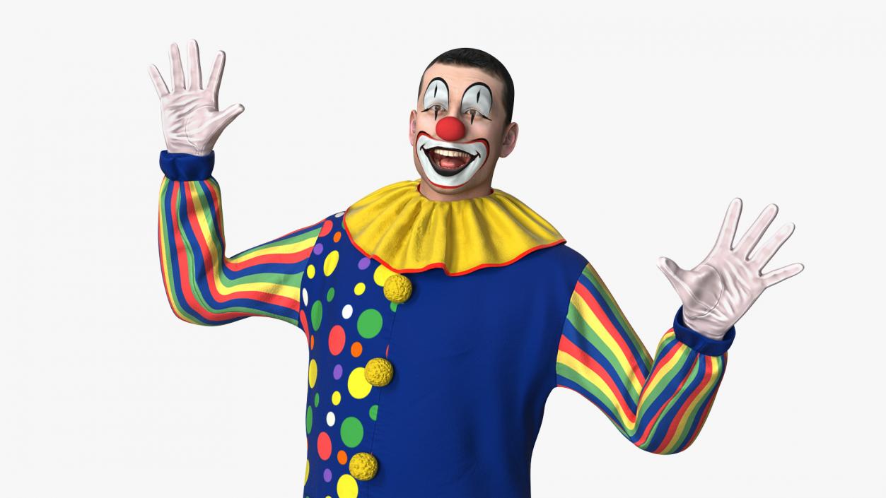 Funny Clown Dancing Pose 3D model