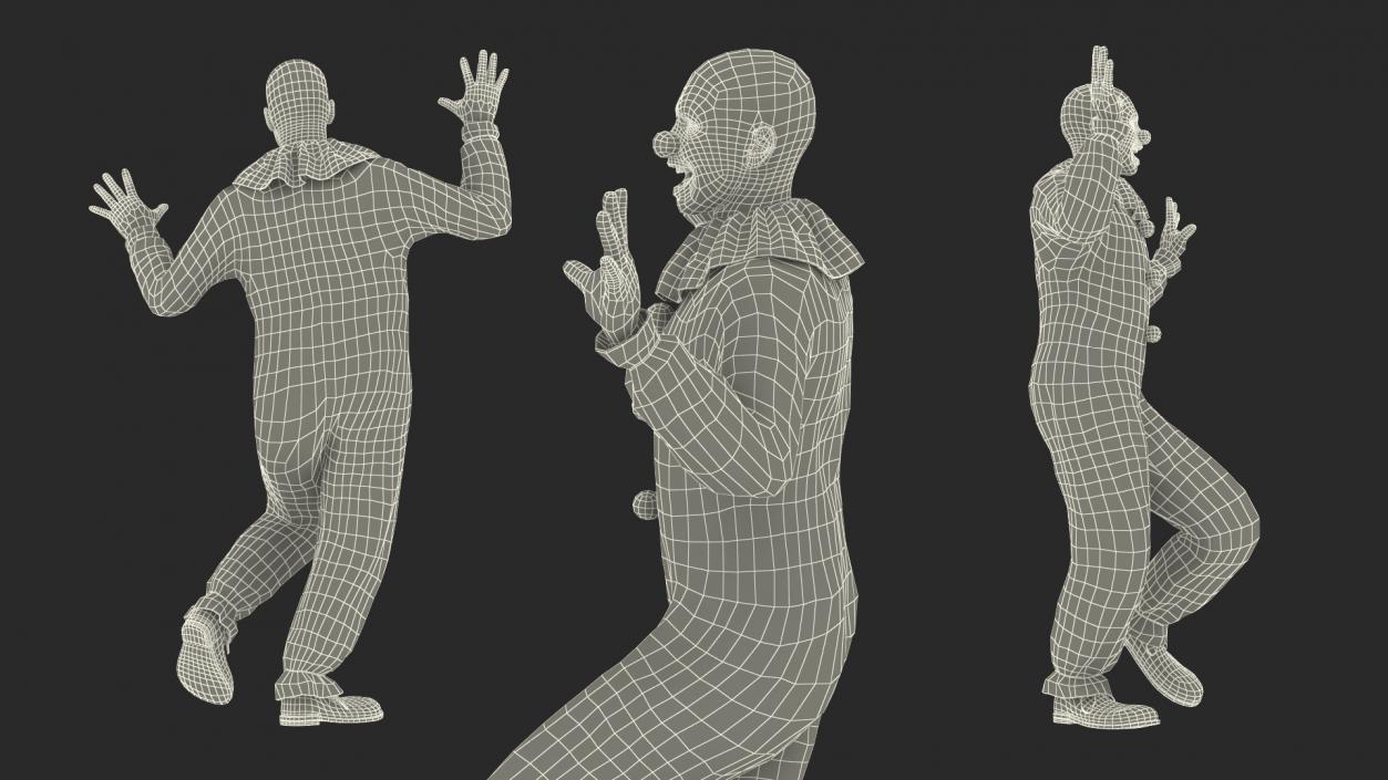 Funny Clown Dancing Pose 3D model