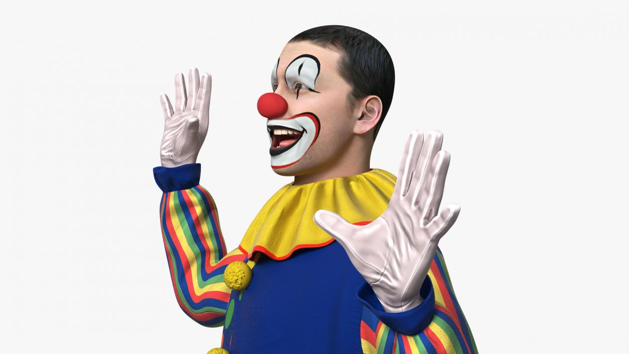 Funny Clown Dancing Pose 3D model