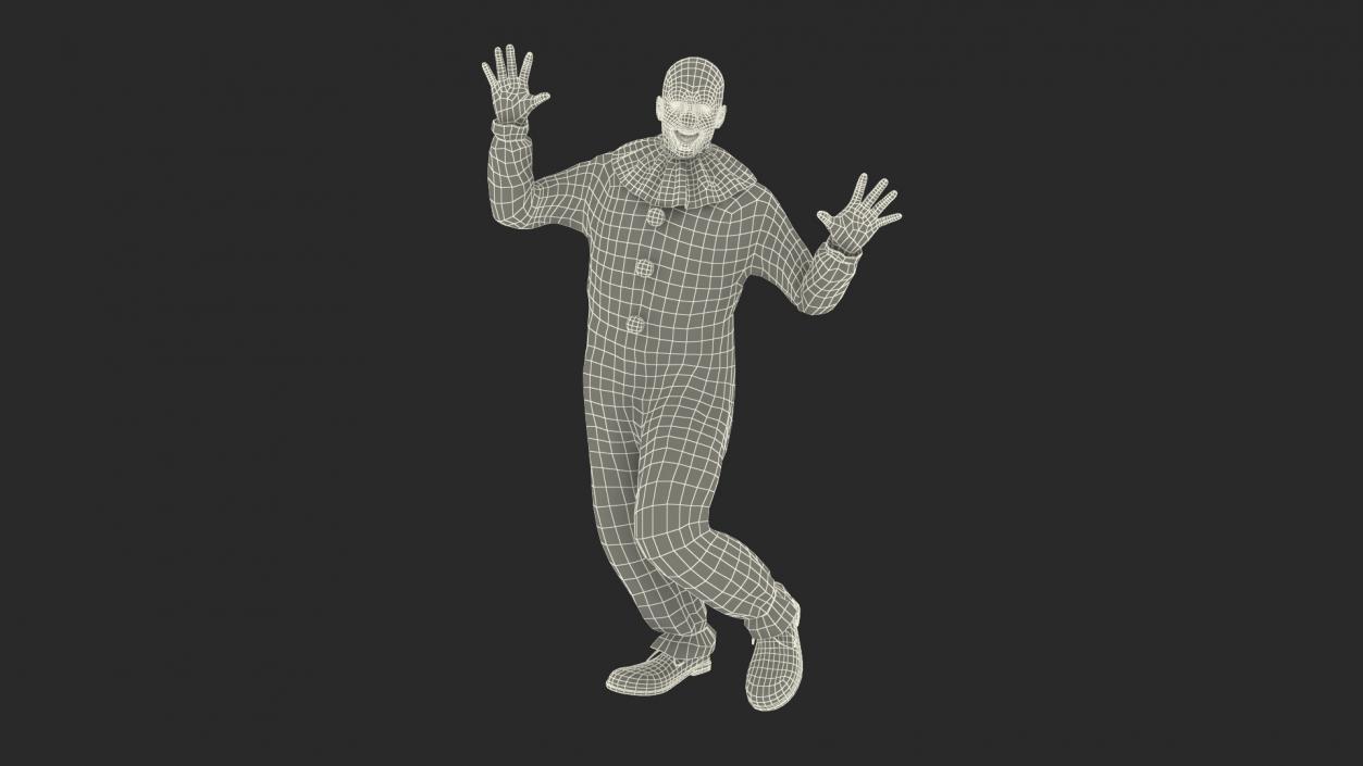 Funny Clown Dancing Pose 3D model