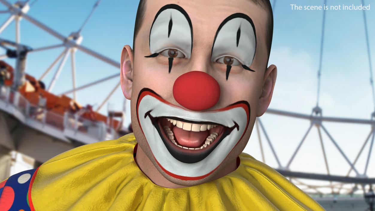 Funny Clown Dancing Pose 3D model