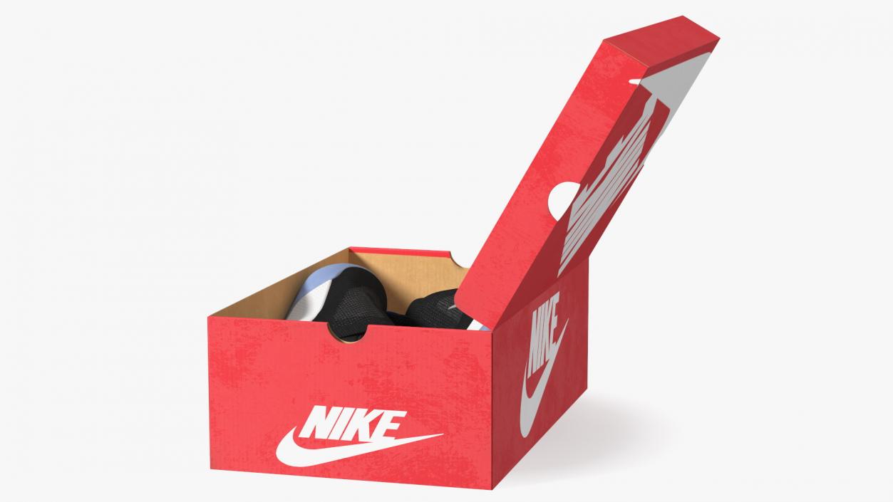 Shoe Box with Nike Sneakers 3D