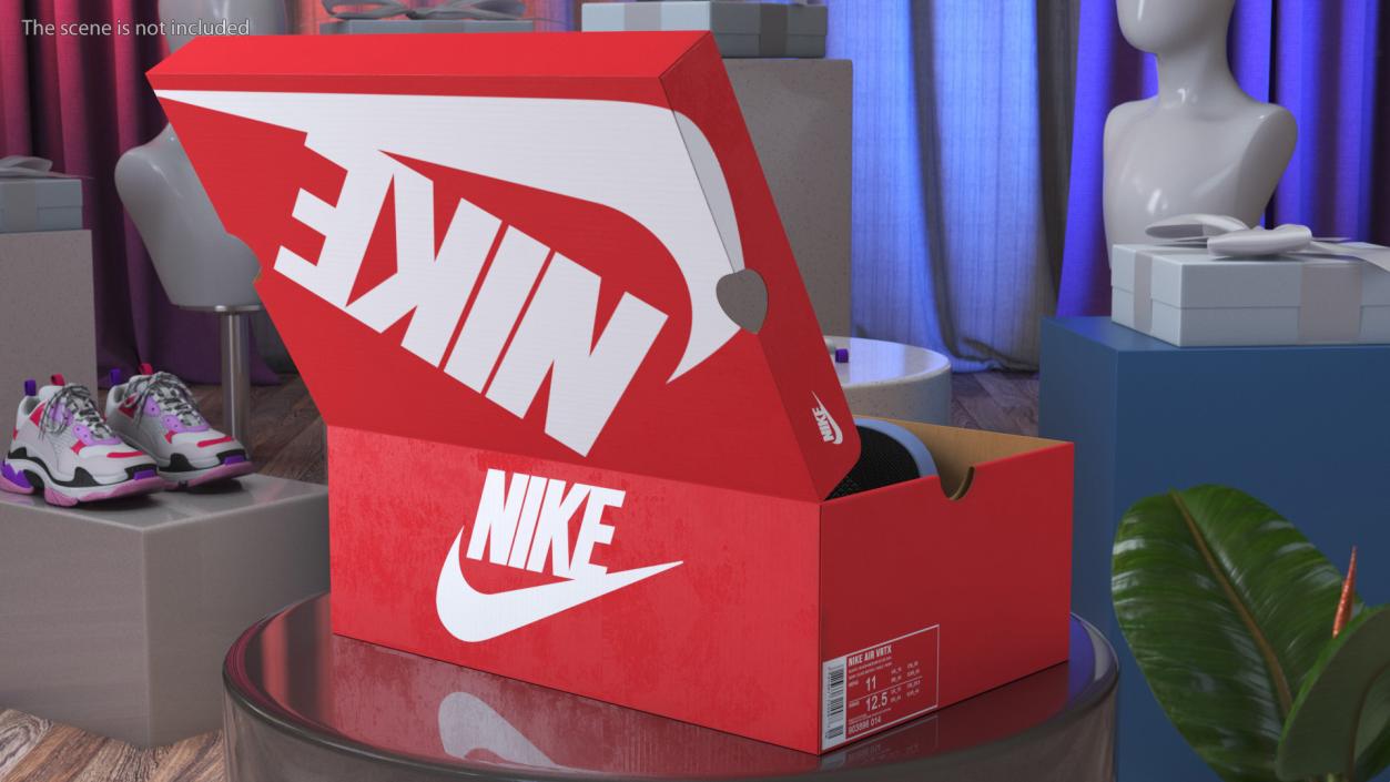 Shoe Box with Nike Sneakers 3D